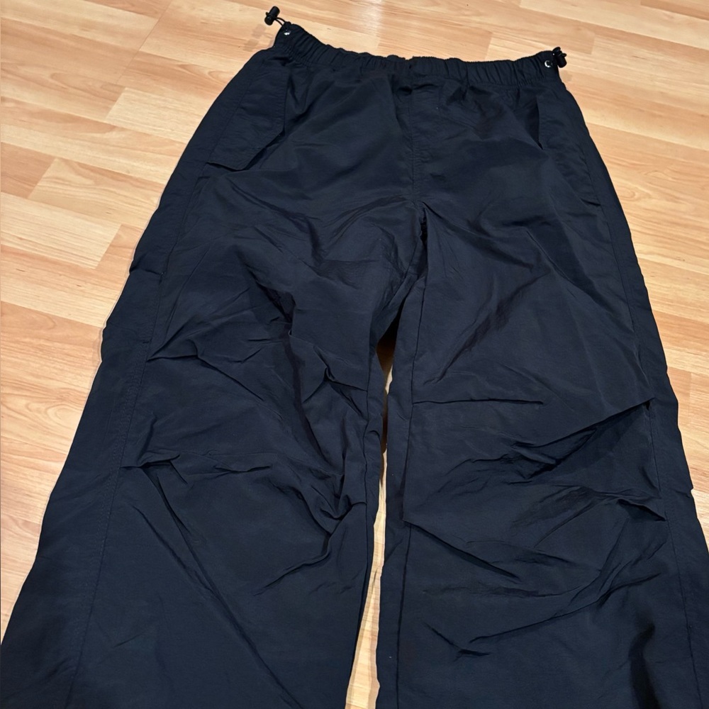 Love Tree Black Nylon/ Windbreaker Pants